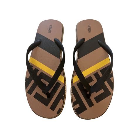 fendi flip flops mens|fendi denim slides.